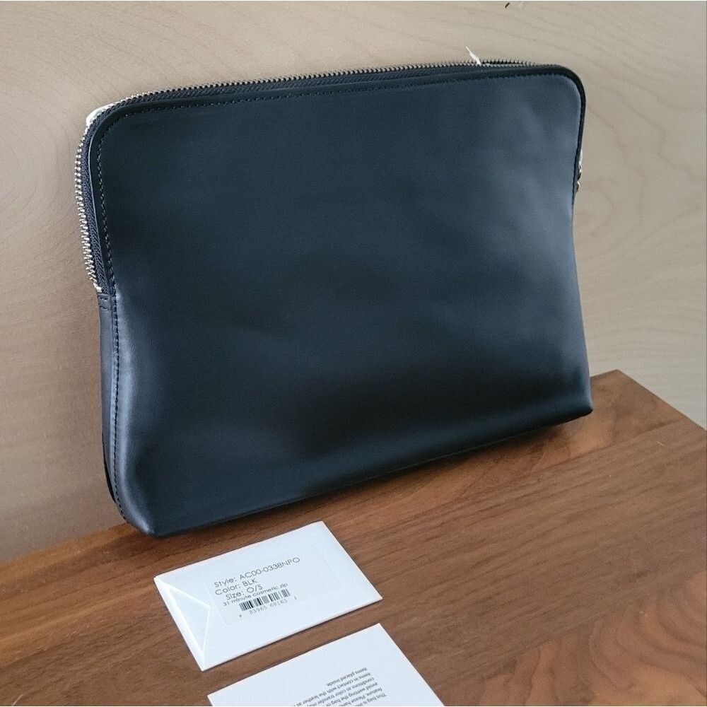 NWT 3.1 Phillip Lim 31 Cosmetic Pouch Bag iPad Luxury Travel Work Clutch Black